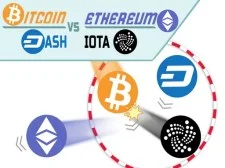 BITCOIN εναντίον ETHEREUM DASH IOTA